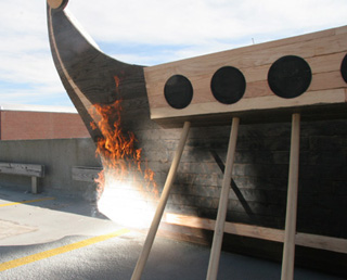 Archimeds Death Ray Prototype Burning Ship