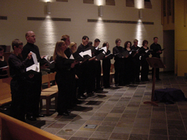Choir singing at evensong