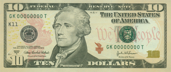 New Ten Dollar Bill Front