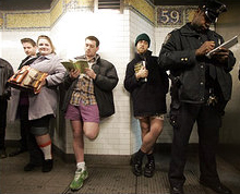 New York Subway Pants-Down Time
