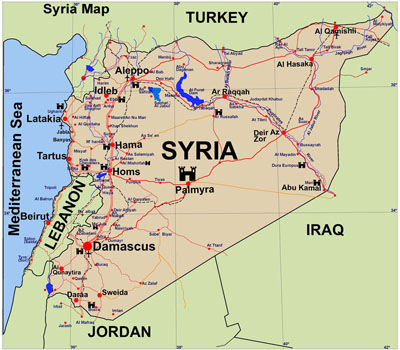 maps of syria. Syria Map